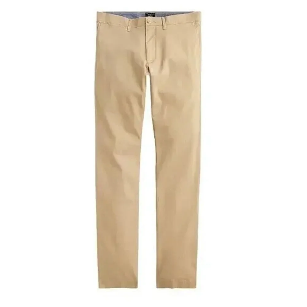 J.Crew 484 Slim Fit Chino Mens 44x34 Beige Flat Front Big & Tall Pants $98 NEW!